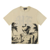 Mixed emotion men's t-shirt - rhinestone print, 100% cotton, american style