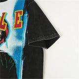 Valleyt-shirt men's american retro dark printing g pure cotton