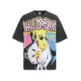 Valleyt-shirt men's direct injection american hip hop printing g pure cotton
