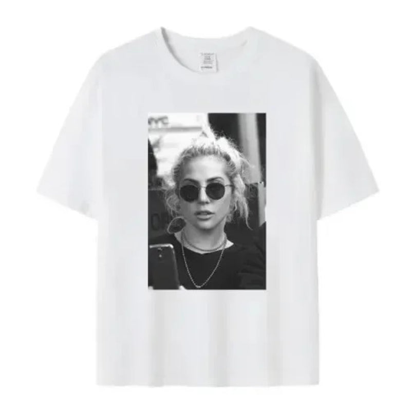 New Lady Gaga Fashion Printed T-shirt Women's Men's Unisex T