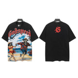 Godspeed men's short-sleeve t-shirt - washed print, hotfix rhinestone detail, streetwear style