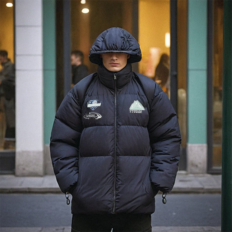 Men Jacket Winter Loose Casual Cotton-Padded Jacket