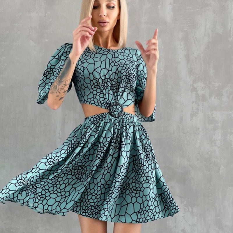 Women Desses Fairy Dress Plaid High Sense Dress