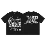 Mixed emotion men's t-shirt - short sleeve, hotfix rhinestone print, 100% cotton