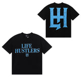 Life hustlers direct injection letterprintingpure cotton t-shirtg