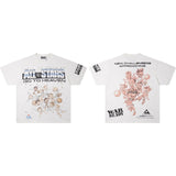 Hip-hop streetwear short sleeve tee - 100% cotton street print