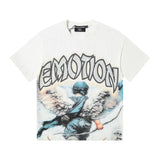 Mixed emotion men's t-shirt - rhinestone print, 100% cotton, american style