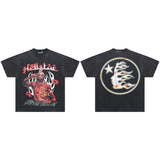 Hip-hop streetwear short sleeve tee - 100% cotton street print