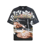 Men's t-shirt with rhinestone print, 100% cotton print