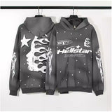 HS Hoodie Loose Retro Distressed Words