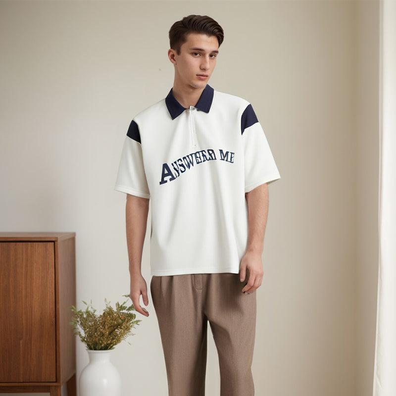 Unisex Polo Shirt Vintage Summer Loose