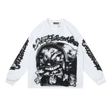 Men's long-sleeve t-shirt - washed cotton print - streetwear
