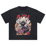 Men Hip Hop Streetwear Black T-Shirt Japanese Anime