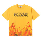 American style satoshi 100% cotton t-shirt with "g" letter print