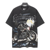 Godspeed men's short-sleeve t-shirt - washed print, hotfix rhinestone detail, streetwear style