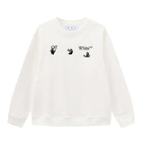 Off OW White Sweatshirt Blue dissolved water droplets