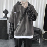 Men Hoodie Sweater Men's Hooded Autumn Hong Kong Style Loose Couple