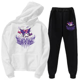 Kuromi Costume Hoodie Set Blakking Velvet Sweater Coat 2 Piece Set