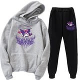 Kuromi Costume Hoodie Set Blakking Velvet Sweater Coat 2 Piece Set