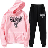Kuromi Costume Hoodie Set Blakking Velvet Sweater Coat 2 Piece Set