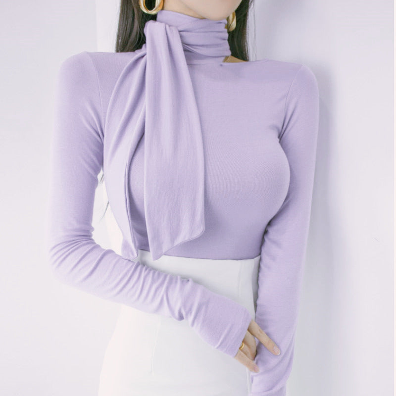 Women Long Sleeve Shirt Women Temperament Long Sleeve Bottoming Shirt Women