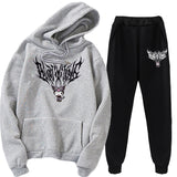 Kuromi Costume Hoodie Set Blakking Velvet Sweater Coat 2 Piece Set