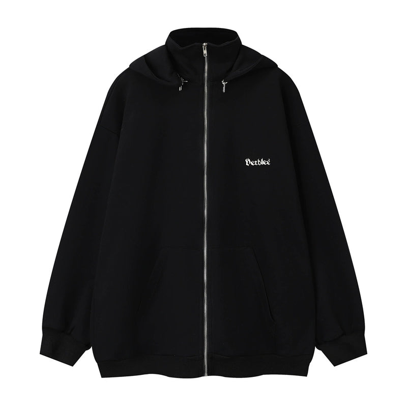 Men Hoodie Stand Collar Hooded Sweater Cardigan Men's Detachable Hat Stitching Zipper Jacket