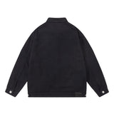 Men Denim Jacket Loose Denim Jacket Men's Spring and Autumn PU Leather Stitching Denim Jacket