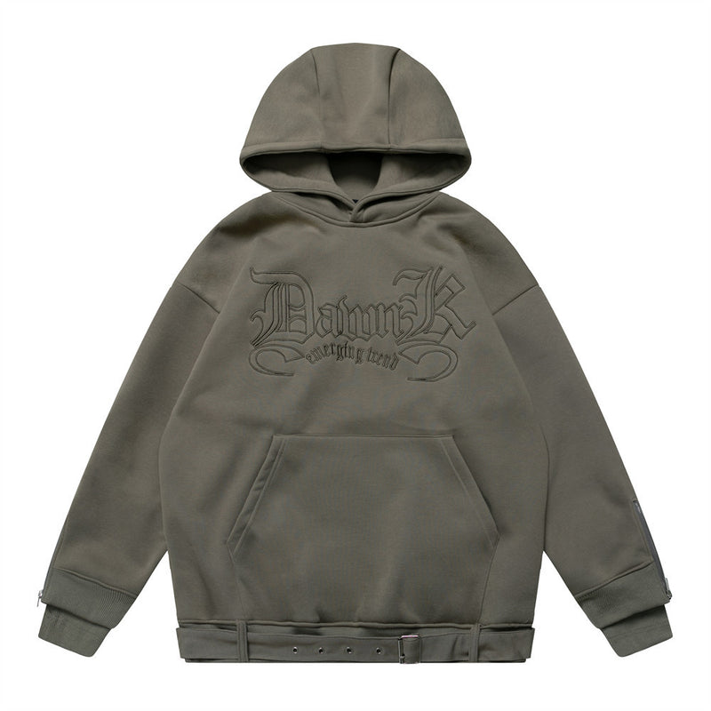 Men Hoodie Embroidered Hoodie Autumn Loose Pullover Hoodie