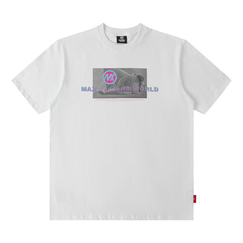 Men T Shirt Short Sleeve Printed Half Sleeve