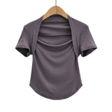 Women T-Shirt Short-Sleeved T-shirt Women's Summer Slim Top