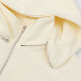 Men Hoodie Stand Collar Hooded Sweater Cardigan Men's Detachable Hat Stitching Zipper Jacket