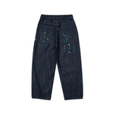 Unisex Jeans Vintage Splash-Ink Paint Spots Jeans