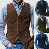 Men's Suits Vests Vintage Men's Vest Corduroy Vest Casual