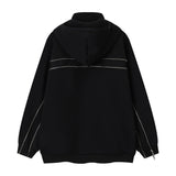 Men Hoodie Stand Collar Hooded Sweater Cardigan Men's Detachable Hat Stitching Zipper Jacket