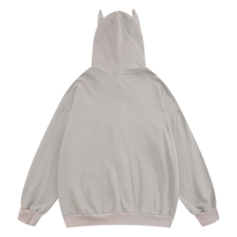 Men Hoodie Hooded Jacket Men's Loose Spring and Autumn Embroidered Cardigan Sweater