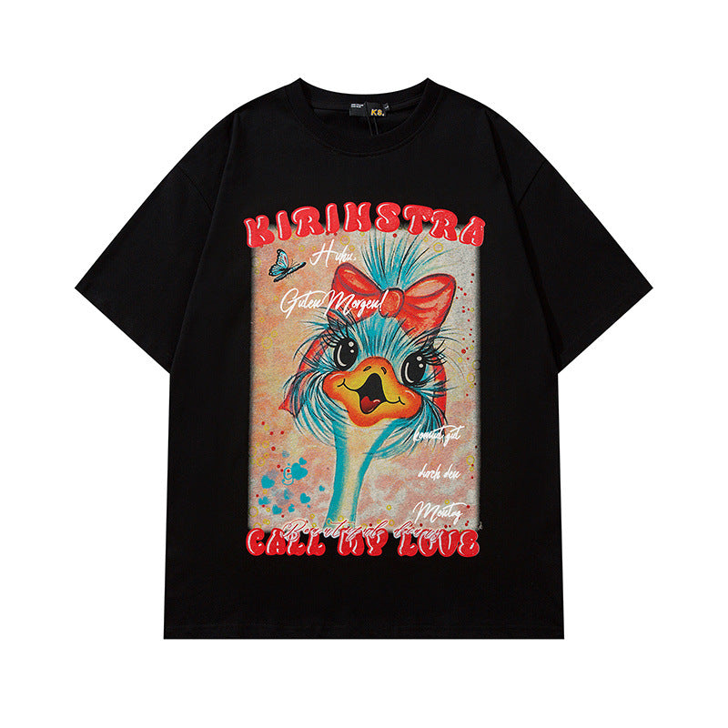 Men T Shirt Printed Short Sleeve Men's Summer Cute T-shirt Women Couple