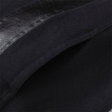 Men Denim Jacket Loose Denim Jacket Men's Spring and Autumn PU Leather Stitching Denim Jacket