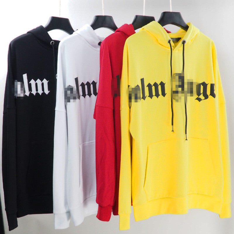 Palm Angle Hoodie Palm Angels Letter Printed Terry Hooded Sweater Couple Loose