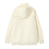 Men Hoodie Stand Collar Hooded Sweater Cardigan Men's Detachable Hat Stitching Zipper Jacket