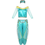 Arabian Nights Theme Dress Halloween Costume Sexy Lamp of Aladdin Princess Jasmine Dress