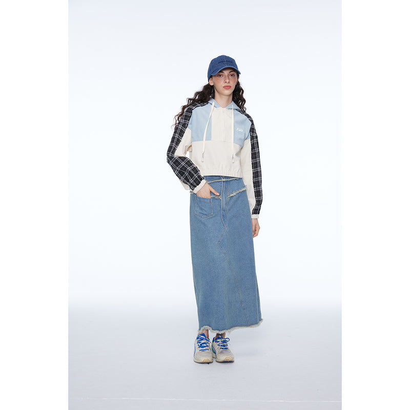 Unisex Hoodie Retro Patchwork Hoodie Girls