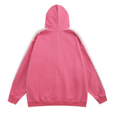 Men Hoodie XINGX Embroidered Hoodie Flocking Stitching Long Sleeve Zipper Coat Hoodie