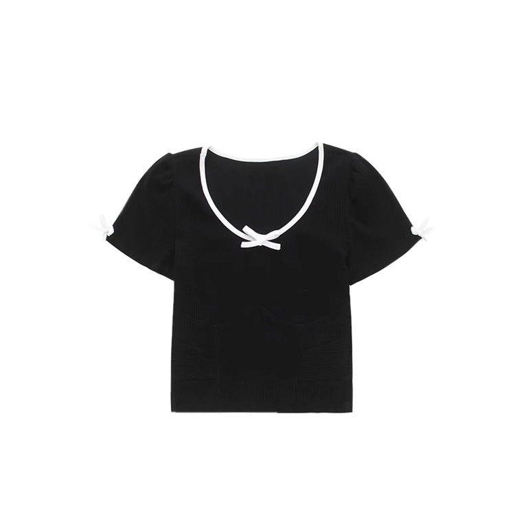 Women T-Shirt Summer Slim Short-Sleeved Tops round Neck T-shirt for Women
