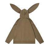 Men Hoodie Long Ears Hooded Cardigan Clothing Men's Loose Solid Color Casual
