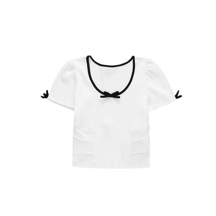 Women T-Shirt Summer Slim Short-Sleeved Tops round Neck T-shirt for Women
