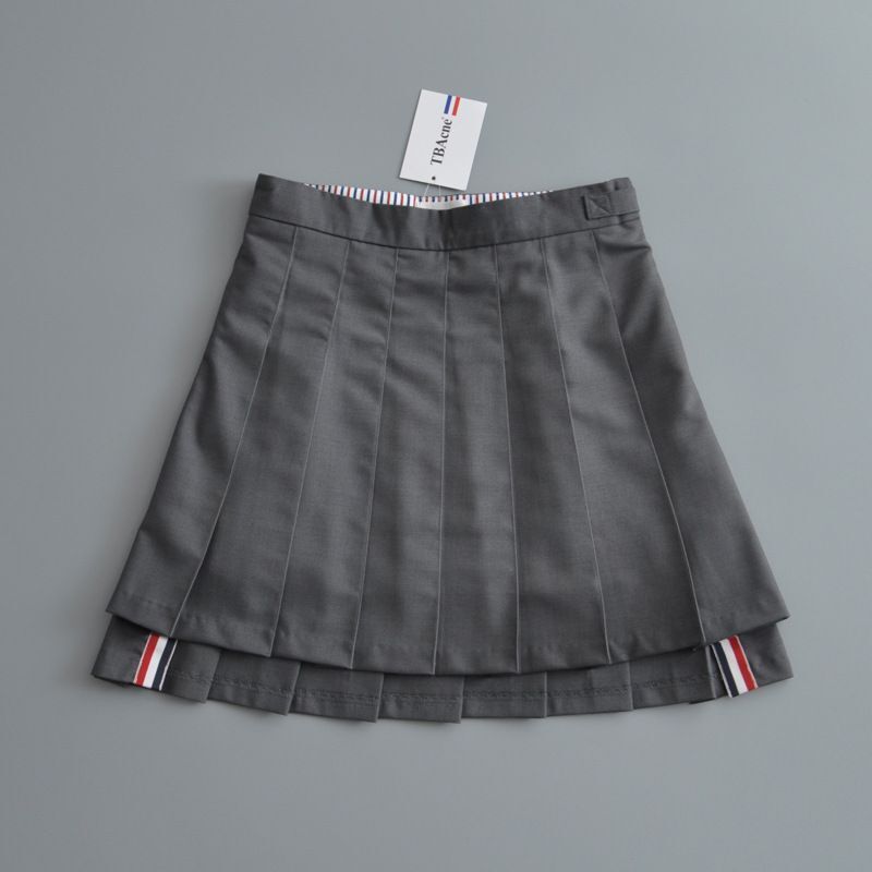 Women Skirt Preppy Style Retro High Waist Pantskirt