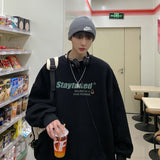 Men Hoodie Sweater Men's Long-Sleeved Autumn and Winter High Street Loose Coat Winter