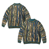 Kapital Sweater Vintage Pingtian Hehongfeng Heavy Industry Three-Dimensional Wave Retro Pullover Sweater