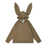 Men Hoodie Long Ears Hooded Cardigan Clothing Men's Loose Solid Color Casual